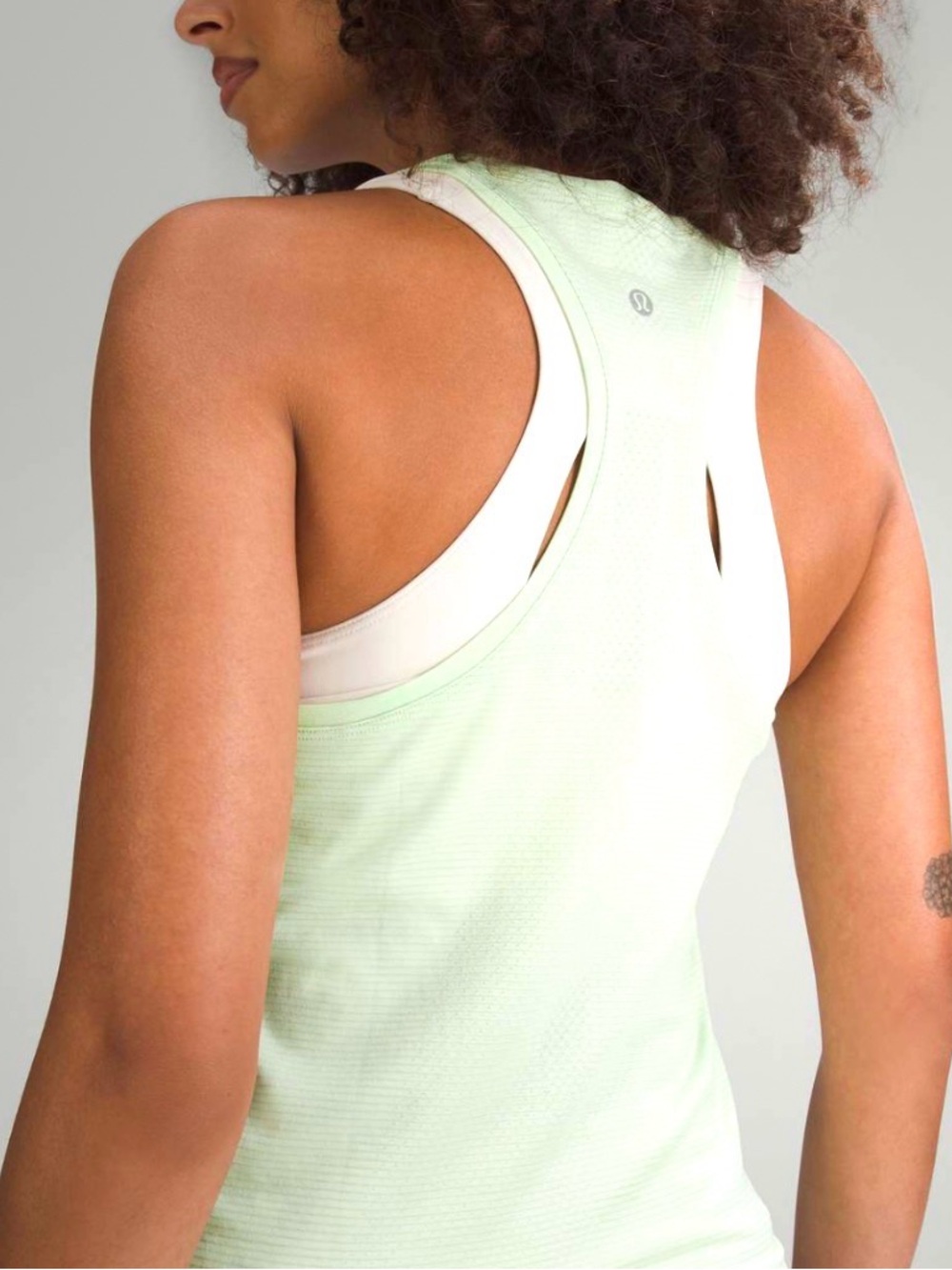 lululemon athletica Light Green Racerback Tank Top